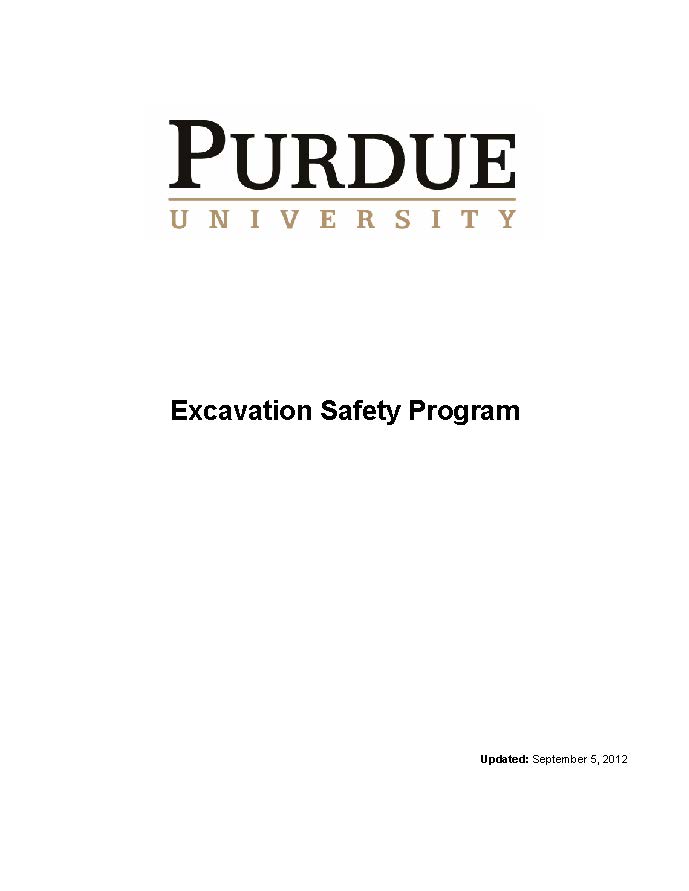 excavation safety program